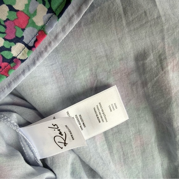 Rails Kimora Floral Cotton Minidress Flutter Sleeve Ruched Waist - Size Small - Picture 8 of 8